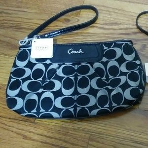 NWT Coach Black Wristlet